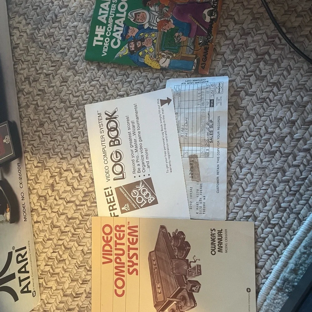 Atari cx-2600a console, games, manuals.